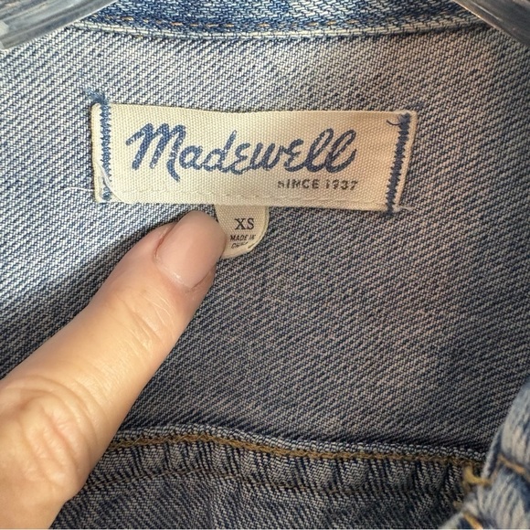 MADEWELL Boho American Flag Embellished Jean Jacket Size XS -- GORGEOUS!!! - Picture 9 of 11